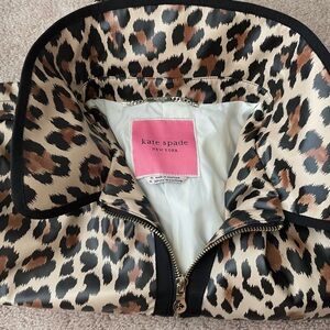 Kate Spain, leopard raincoat